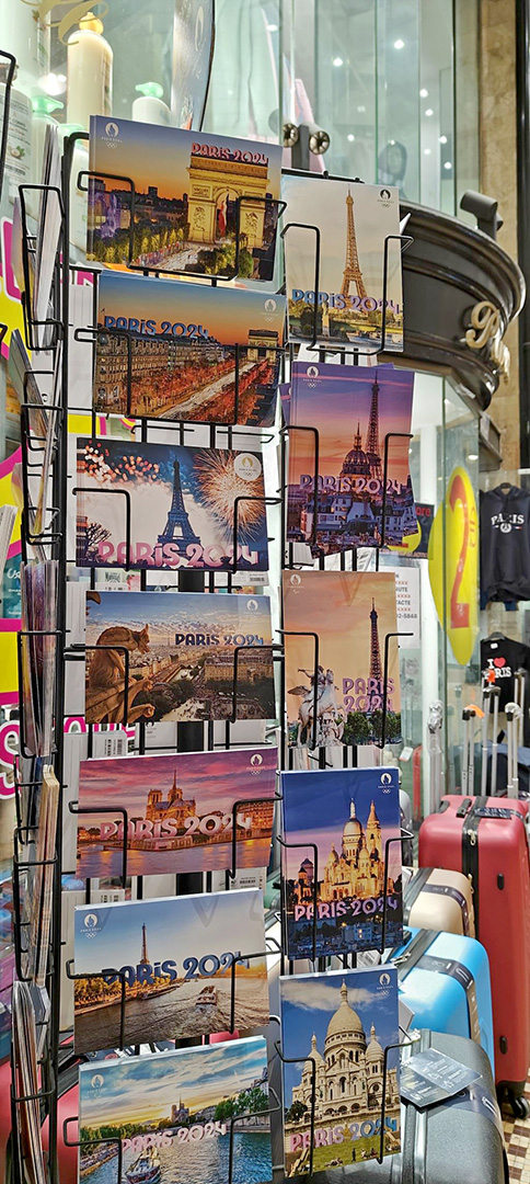 Rack of Paris Postcards Rack of Paris Postcards