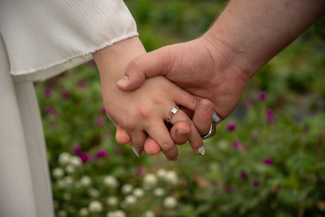 Snader & Emily Engagement Shoot Holding hands